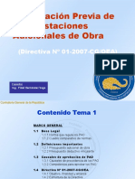 Adicionales de Obra Directiva 2007 OCT 2010