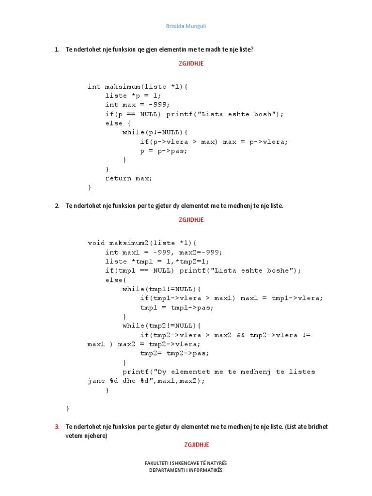Ushtrime | PDF