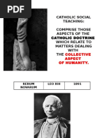 Social Teachings of The Church