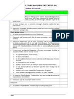 Works Tender Opening Checklist (D5) : Preparatory Session