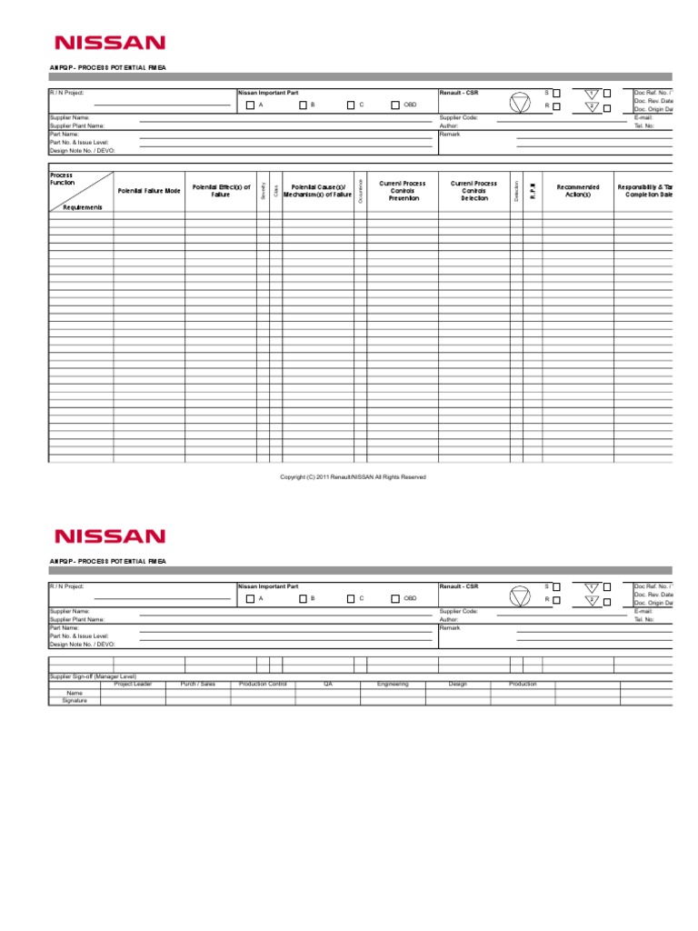 Fmea Format