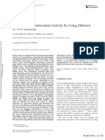 Assessment of Antioxidant Activity by Using Different in Vitro Methods