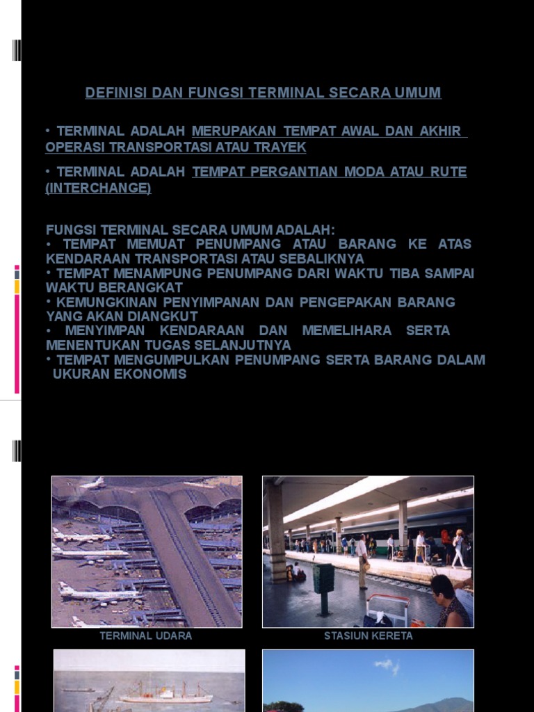 Definisi dan Fungsi Terminal Transportasi | PDF | Teknologi & Rekayasa