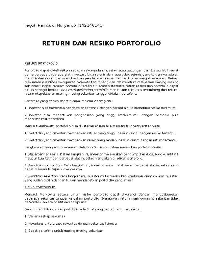Analisis Investasi Pdf
