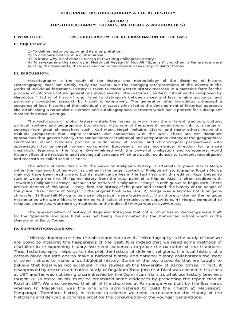 Synthesis Group 1 PDF Historian Historiography