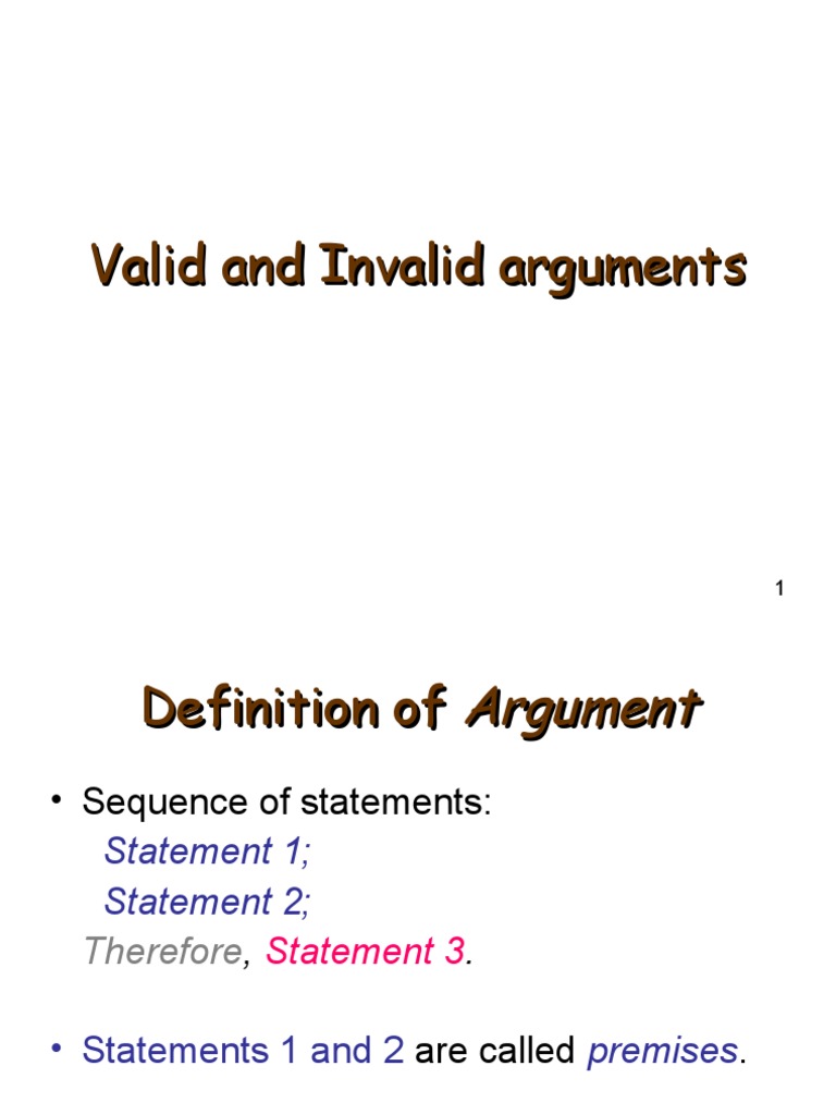 Valid vs Invalid Arguments Explained | PDF