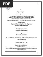 A Project Report On: Gujarat University For The Degree of Master in Commerce