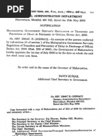 Maharashtra Govt Servants' Regulation of Transfers & Prevention of Delays in Discharge of Official Duties Act 2005