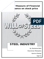 Impact of Financial Measures on Stock Price: Steel Industry