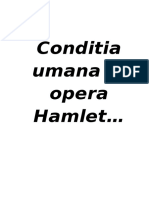 Conditia Umana in Opera Hamlet