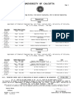 Calcutta University Chemical Engineering exam schedule