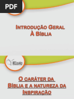  A natureza da Bíblia e o caráter da Inspiração