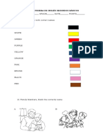 Primera Prueba de Inglés Segundos Básicos