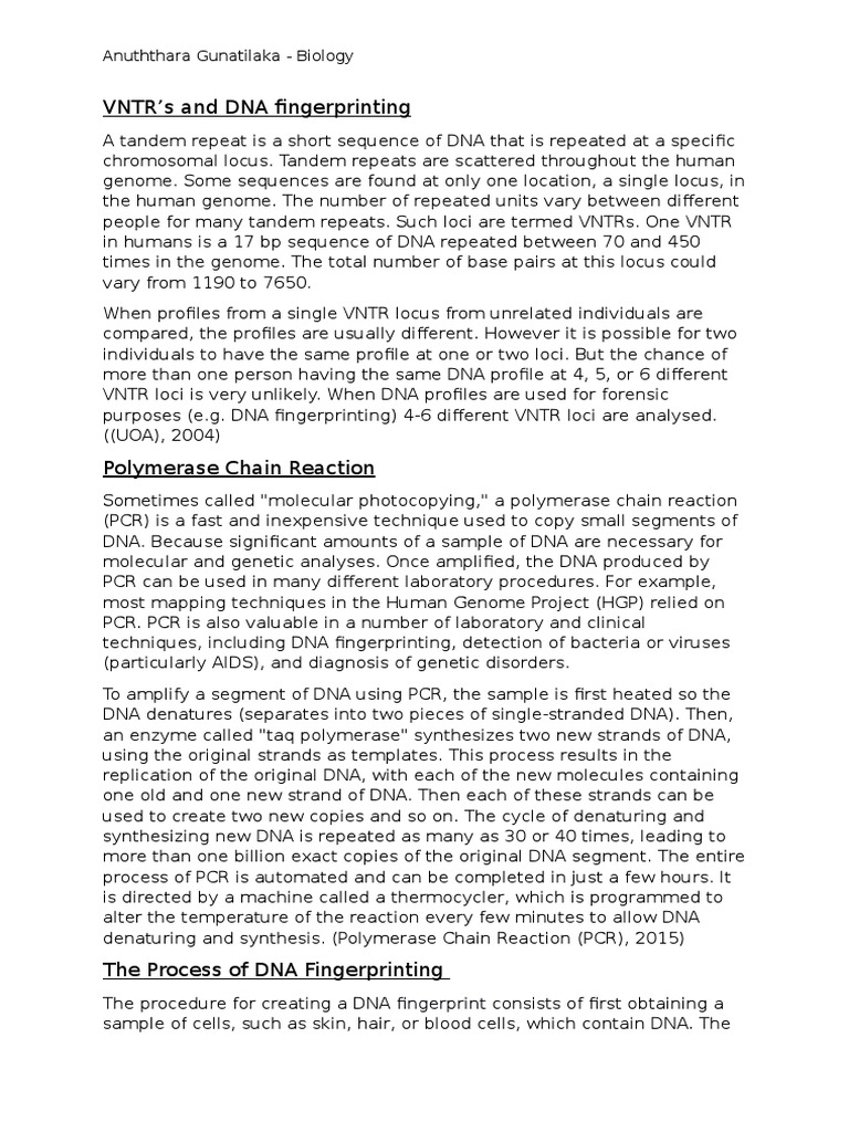 Polymerase Chain Reaction and Gel Electrophoresis | PDF | Polymerase ...