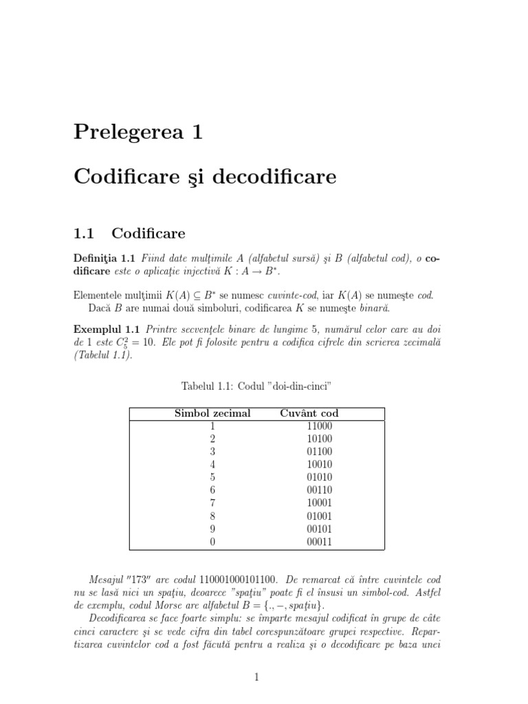 Coduri detectoare şi corectoare de erori - PDF Free Download