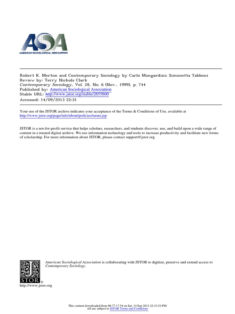 American Sociological Association PDF Sociology Academic