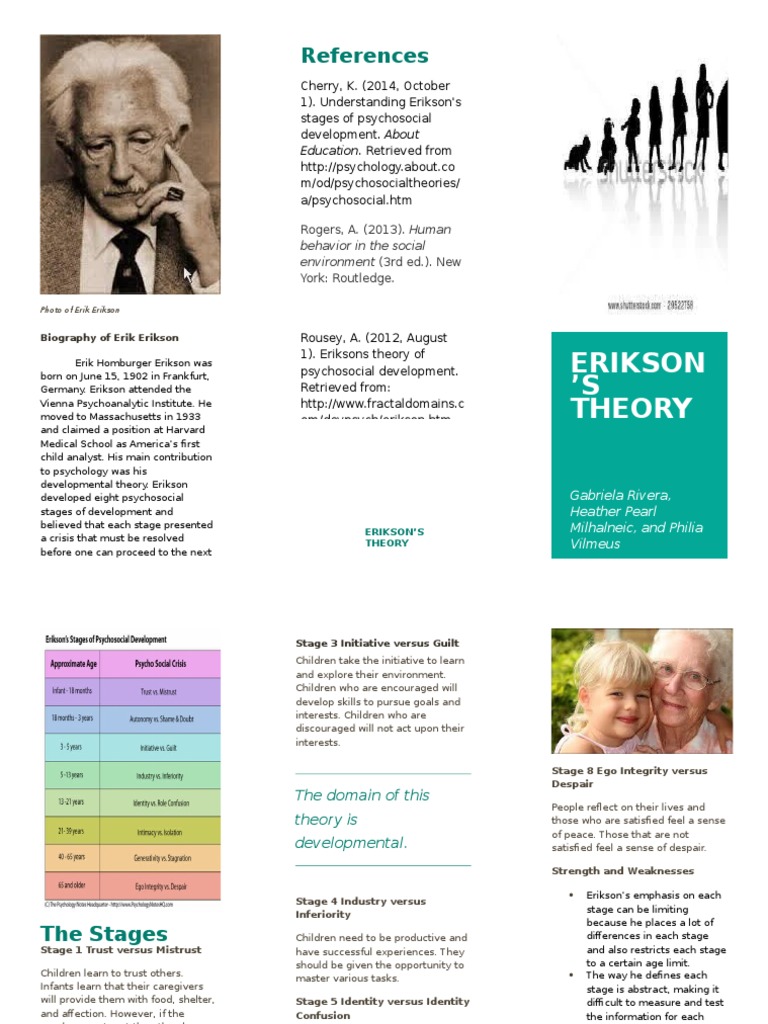 Erik Erikson Brochure | PDF | Psychological Theories | Action (Philosophy)