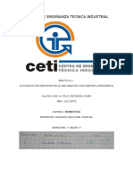 Reporte Servomotor y Sensor Ultrasonico