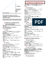 Example of Completed Form: Admit Dx/Chief Complaint/Hx Current ILLNESS: - Bowel Obstruction Respiratory