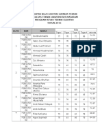 Daftar Nilai Asisten Gambar Teknik