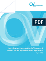 Investigation Into Parking Infringement Notices Issued by Melbourne City Council