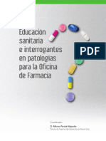 Educación Sanitaria e Interrogantes en Patologías para La Oficina de Farmacia