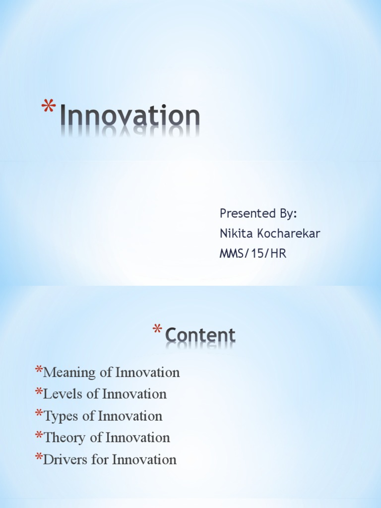 Understanding Innovation Concepts | PDF | Innovation | Business Model