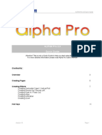 Alpha Pro Quick Guide en
