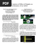 Effect of Dimples On Aerodynamics of An Airfoil