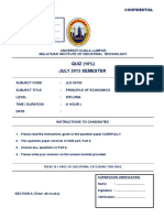 Quiz Economics July 2012-2