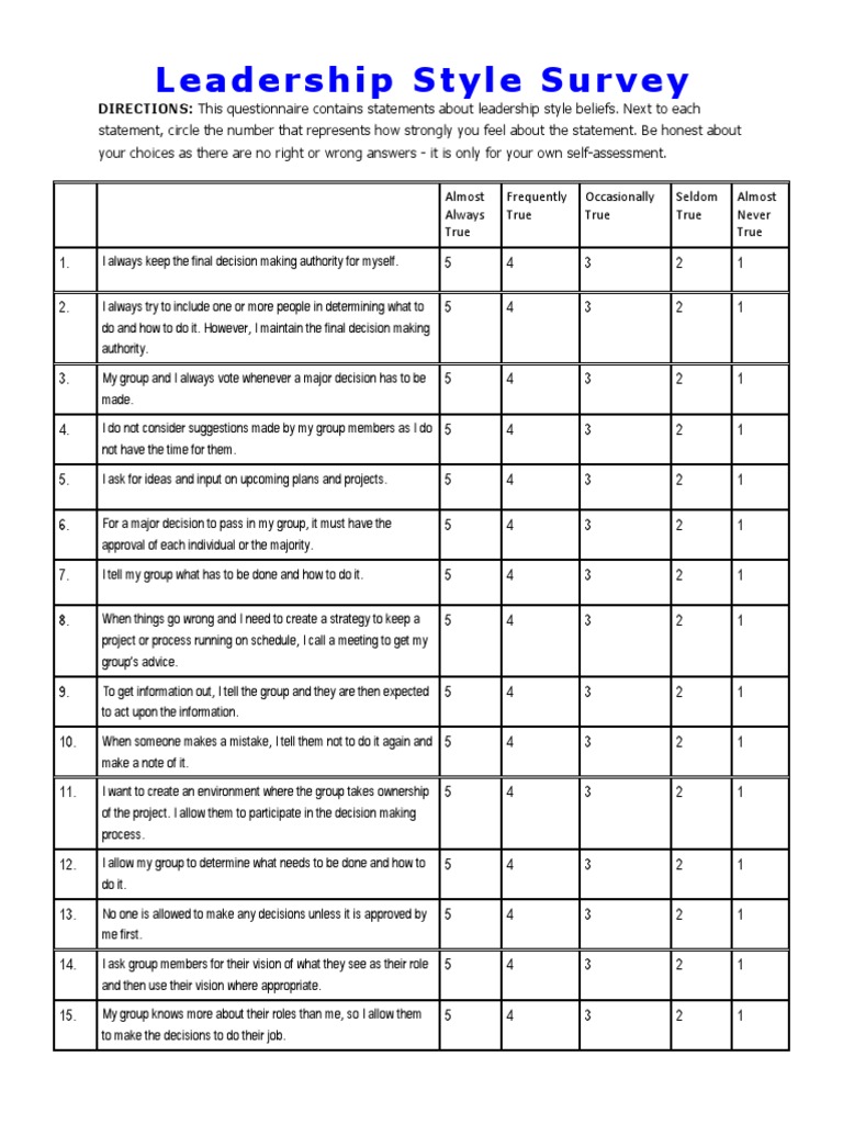 research questions about leadership styles