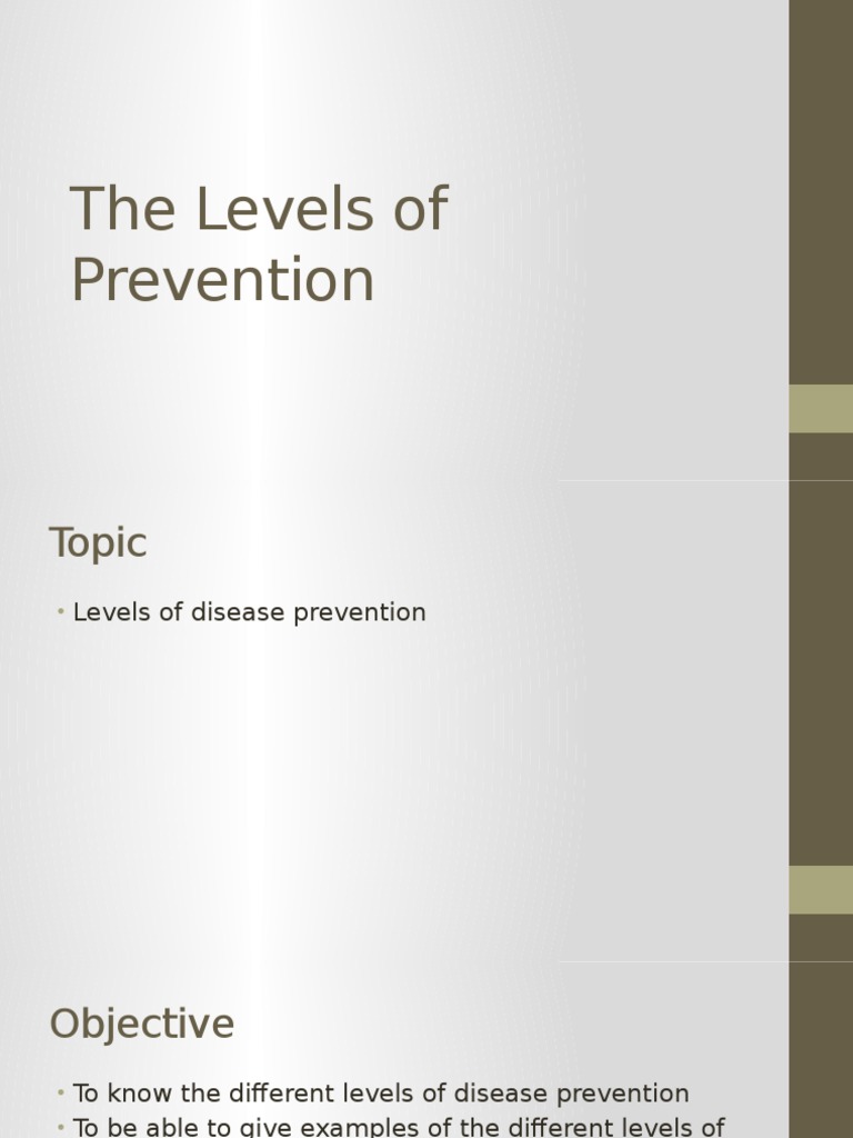 Understanding Levels of Disease Prevention | PDF | Preventive ...