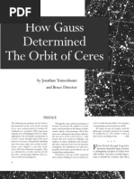 How Gauss Determined The Orbit of Ceres