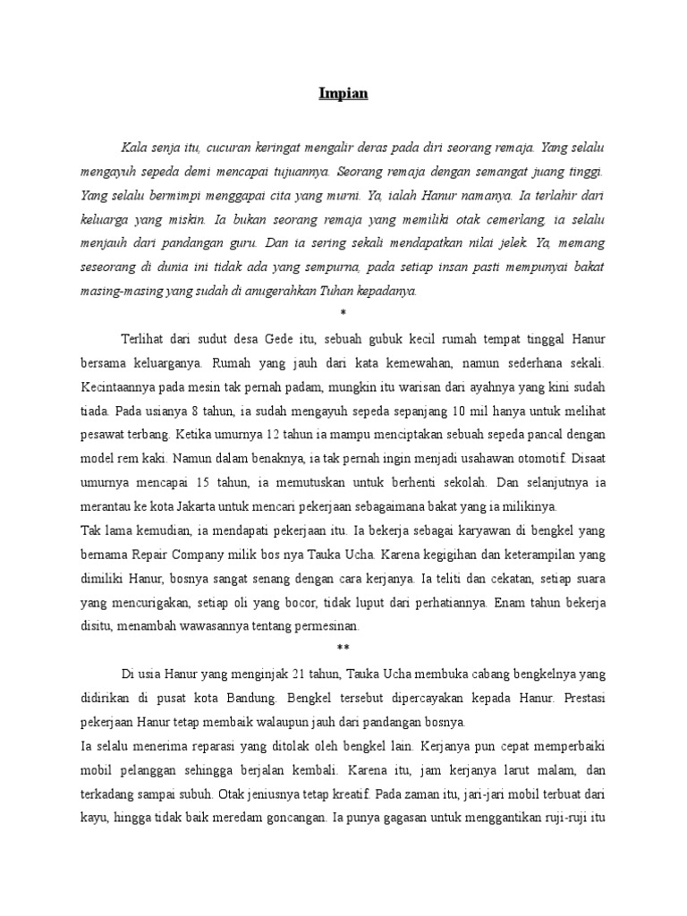 Cerpen Dan Strukturnya