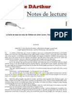 "Le Morte DArthur": Notes de Lecture Volet 129