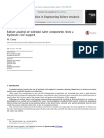 Failure analysis of solenoid valve components from a hydraulic roof support