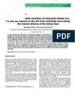 Temporal and Spatial Varieties of Industrial Metals (Cu PB and Ni) Fixation in The Silt From Intertidal Zone Along The Iranian Shores of The Oman Sea PDF