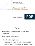 PHY103A: Lecture # 8: Semester II, 2015-16 Department of Physics, IIT Kanpur