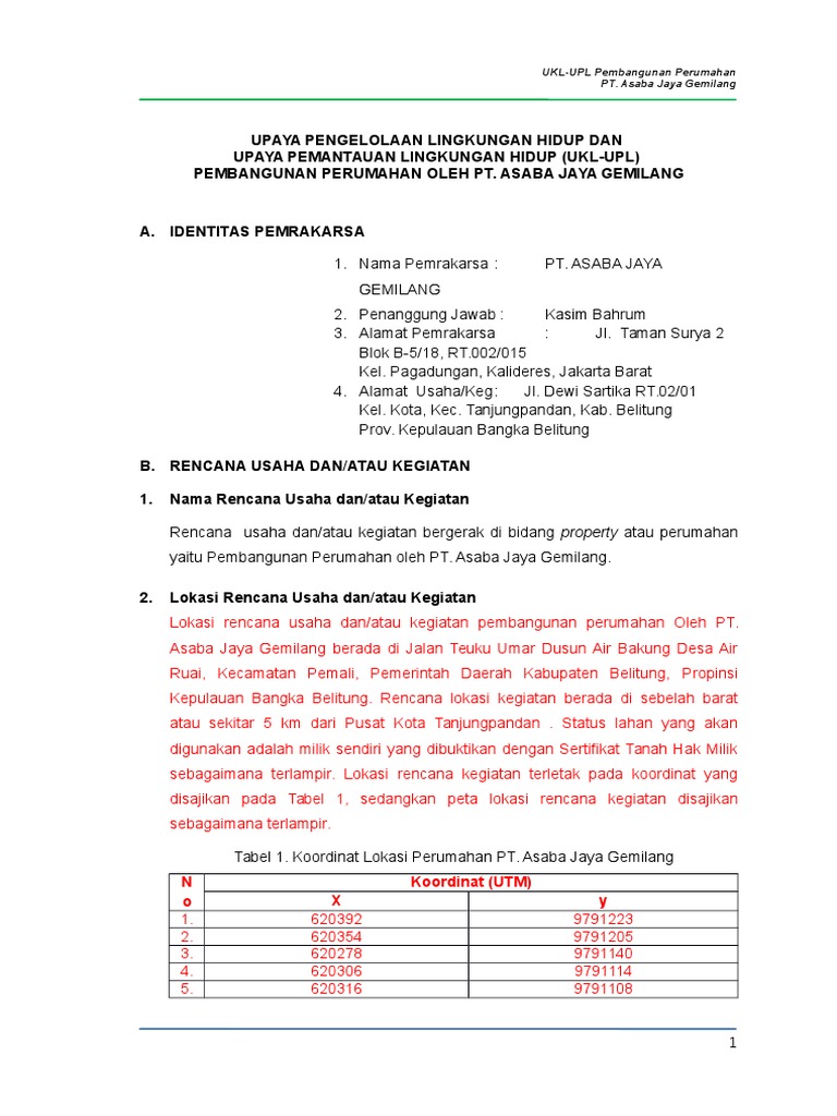 Ukl Upl Bidang Perumahan Pdf