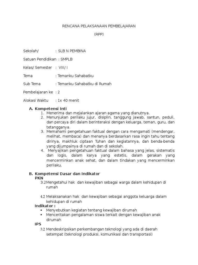 Rpp Tematik Untuk Anak Autis Guru Ilmu Sosial Rpp Tematik Untuk Anak Autis Guru Ilmu Sosial