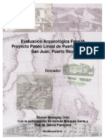 Evaluación Arqueológica Fase IA Paseo Lineal de Puerta de Tierra Por Arq. Sharon Melendez