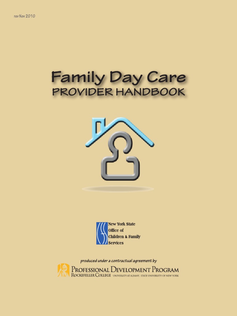 Family Daycare Provider Handbook PDF Licensure Day Care