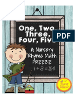 One, Two, Three, Four, Five: A Nursery Rhyme Math Freebie