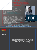 Week - OOAD (Object Oriented Analysis Design)