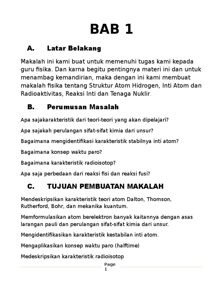 Makalah Fisika Kelas 10 Bab 1 Contoh Makalah