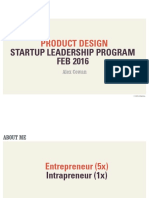 Startup Leadership Program Product Design
