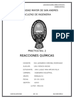 Inf. Practica 2 - Reacciones Químicas