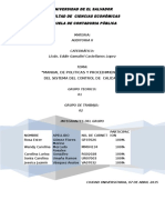 Manual de Politicas y Procedimientos de Control de Calidad 2015 AUDITORIA II