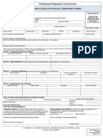 ISO Special Permit Application Form 1a