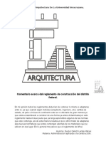 Comentario Acerca Del Reglamento de Construcción Del Distrito Federal